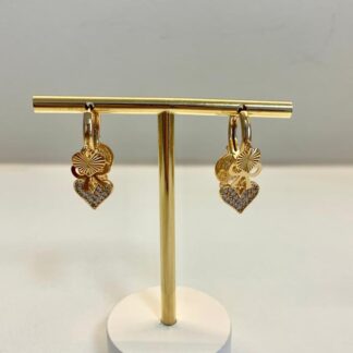 Brinco Argola Pingentes Diversos Banhado a Ouro18k.