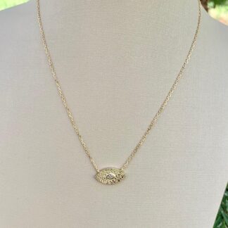 Colar Olho Grego em Prata 925 e Banho de Ouro18k