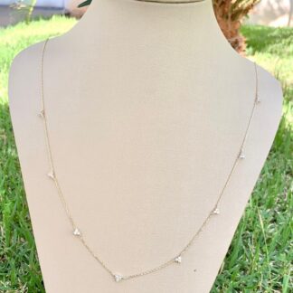 Colar 9 Cachos de Uva em Prata 925 e Banho de Ouro18k