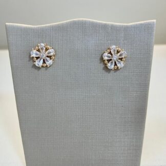 Brinco Flor Pizza Banhado a Ouro18k