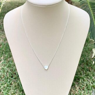 Colar Coração Madrepérola em Prata 925