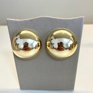 Brinco Meia Esfera Banhado a Ouro18k