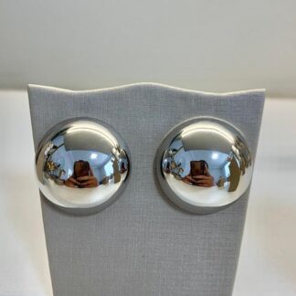 Brinco Esfera P em Ródio Branco