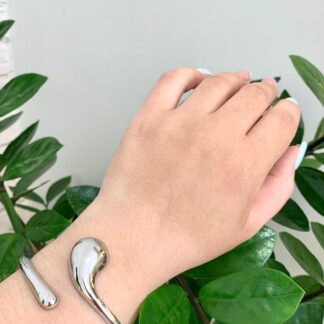 Bracelete Gota em Ródio Branco