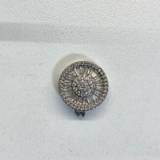 Pin Pizza Baguetado em Ródio Branco