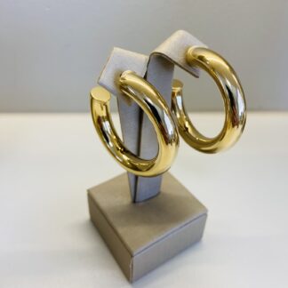 Brinco Argola Tubo G Banhada a Ouro18k