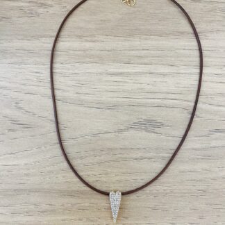 Colar de Courinho com Pingente de Coração Banhado a Ouro18k