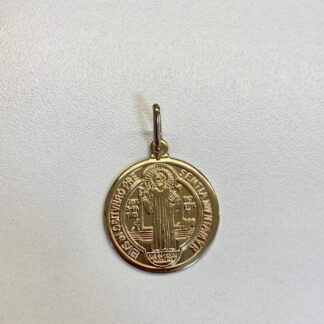 Pingente São Bento Banhado a Ouro18k