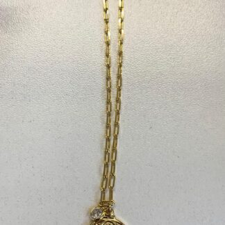 Pulseira Elos com Pingente de São Bento Banhada a Ouro18k