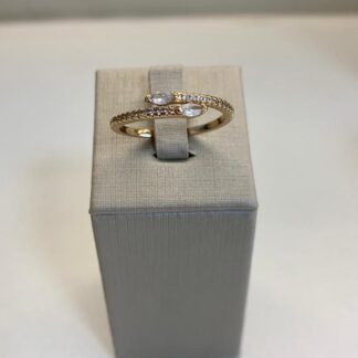 Anel Transpassado Banhado a Ouro18k