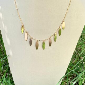 Colar Folhas Banhado a Ouro18k