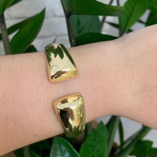 Bracelete Entreaberto Banhado a Ouro18k