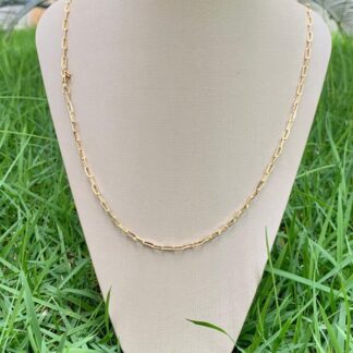 Colar Elos Inspiração 70cm Banhado a Ouro18k