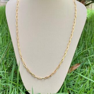 Colar Elos Inspiração 60cm Banhado a Ouro18k