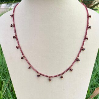 Colar Granada Banhado a Ouro18k