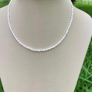 Colar de Pérola Natural Banhado a Ouro18k