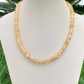 Colar Citrino Banhado a Ouro18k