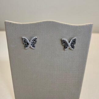 Brinco Borboleta Turmalina Verde em Prata 925