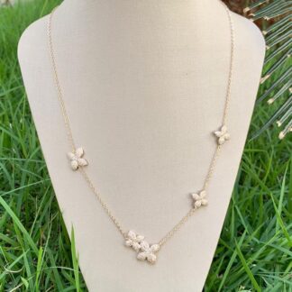 Colar 5 Flores Banhado a Ouro18k