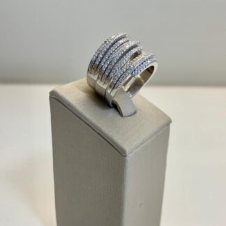 Anel 3 em 1 de Zircônia Branca em Prata 925