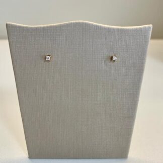 Brinco Moissanite 2mm em Prata 925 com Banho de Ouro18k