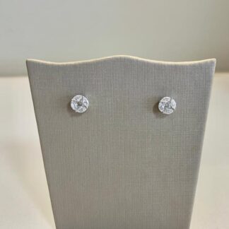 Brinco Moissanite 3mm em Prata 925