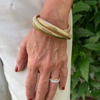 Trio de Pulseiras Entrelaçadas de Malha Banhado a Ouro18k