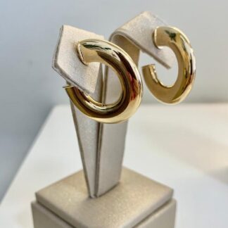 Brinco Argola Chapada M Banhada a Ouro 18k