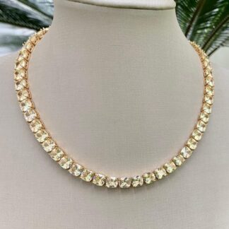 Colar Riviera Yellow Fancy Banhado a Ouro 18K