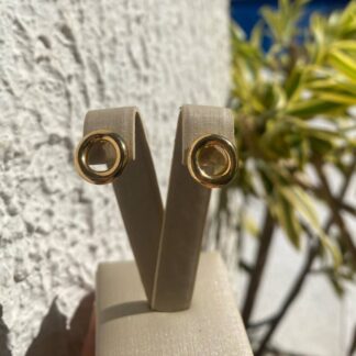 Brinco Redondo Vazado Banhado a Ouro 18K