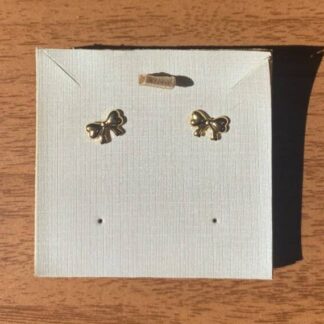 Brinco Laço Infantil Banhado a Ouro 18K