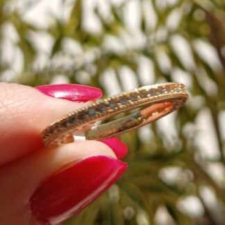 Anel de Zircônias Brancas Banhado a Ouro 18K