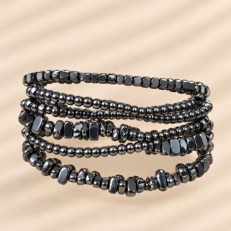 Pulseira de Pedra Natural Hematita