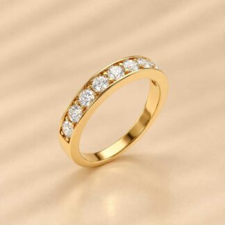 Anel com Zircônia Branca Banhado a Ouro 18K
